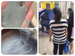 Philippine customer came for the inspections of the medical blister pack recycling machine