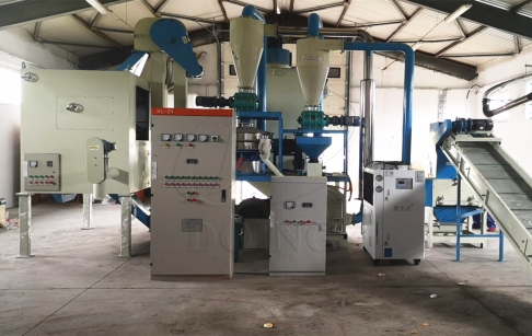 Plastic and aluminum recycling machine project was successfully installed and put into production in Poland