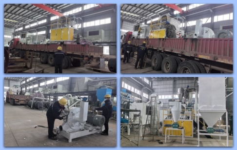 400-500kg/h aluminum plastic recycling machine was shipped to Xinxiang, China